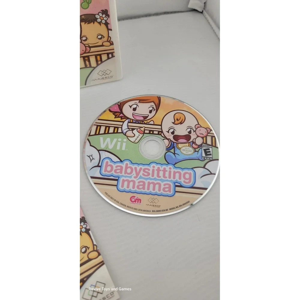 Babysitting Mama Nintendo Wii, 2010 CIB Complete Tested and Working No Baby Doll
